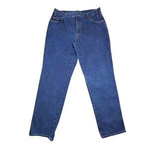 VTG‎ Cintas 394 Denim Mens Dark Wash Straight Leg Jeans 100 Cotton 34x34 Blue
